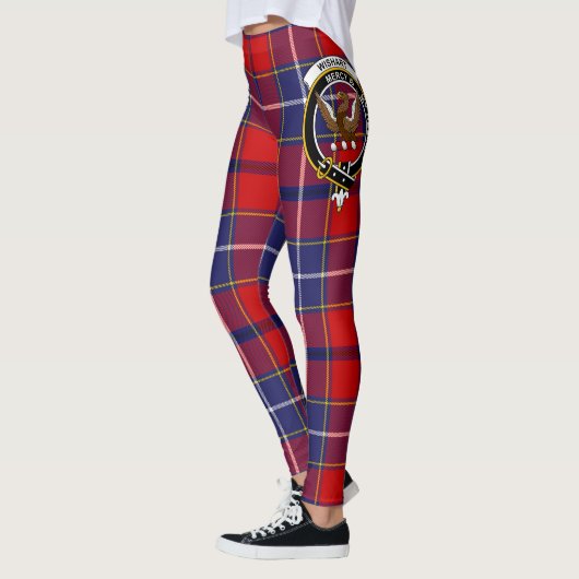 Ecosse Clan Wishart Crest Tartan Femmes Leggings (Gauche)