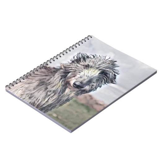 Ecosse Deerhound Art Linked Spiral Carnet (Côté gauche)