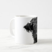 Écosse Highland cow black and white photo mug (Devant gauche)