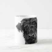 Écosse Highland cow black and white photo mug (Centre)