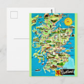 Écosse Illustrée Carte Postale Ancienne (Devant / Derrière)