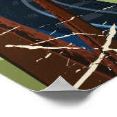 Écosse Par locomotive de train Affiche de voyage (Coin)