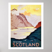 Ecosse paysage, affiche de voyage vintage (Devant)