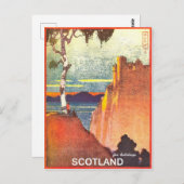 Ecosse pour les vacances, carte postale voyage vin (Devant / Derrière)