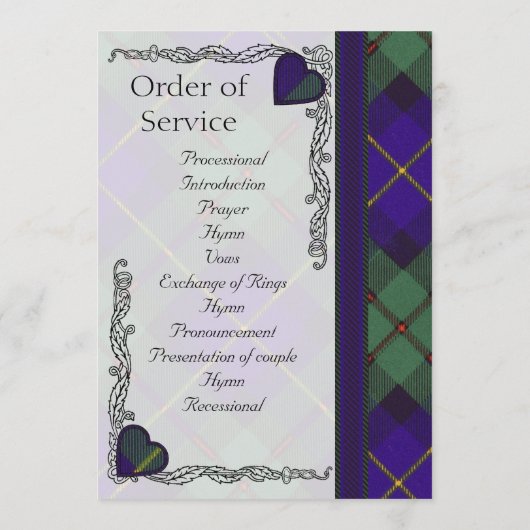 Ecosse Tartan programme de mariage Macleod of Harr (Dos)