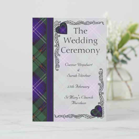 Ecosse Tartan Wedding programme - Urquart (Debout devant)