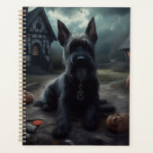 Ecosse Terrier Citrouille Halloween effrayant (Devant)