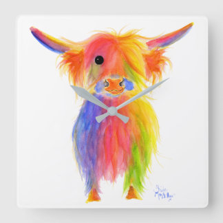 Ecosse Vache Highland ' TOTTIE ' Horloge murale