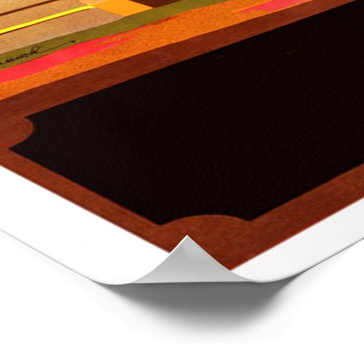 Ecosse, voyage en bus, poster vintage (Coin)