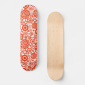 Ecosysteem - Brick Red op White Skateboard (Voorkant)