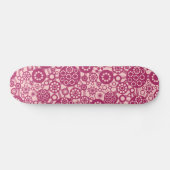 Ecosysteem - Crimson op Faded Roze Skateboard (Horizontaal)