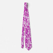 Ecosysteem - Deep Violet on White Stropdas (Achterkant)