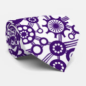 Ecosysteem - diep Paars op wit Stropdas (Opgerold)