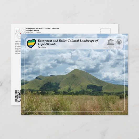 Ecosysteem en cultuurlandschap van Lopé-Okanda Briefkaart (Voorkant / Achterkant)