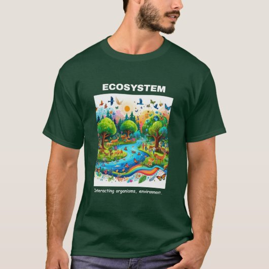 Ecosysteem Harmony: Het Leven Dijt In Diep Bos T-shirt (Voorkant)