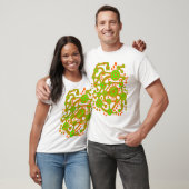 Ecosysteem III Oranje en Chartreuse T-shirt (Unisex)