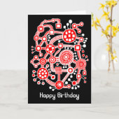 Ecosysteem III - wit en rood op zwart Kaart (Gele Bloem)