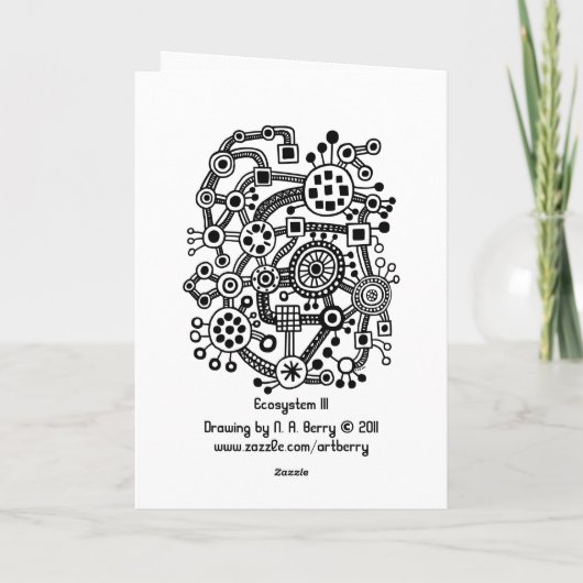 Ecosysteem III - Zwart op wit Kaart (Achterkant)