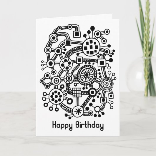 Ecosysteem III - Zwart op wit Kaart (Voorkant)