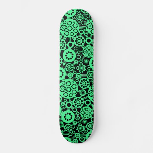 Ecosysteem - Mint Green op zwart Skateboard (Voorkant)