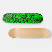 Ecosysteem (Retro) - Groen op zwart Skateboard (Horizontaal)