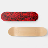 Ecosysteem - Rood op zwart Skateboard (Horizontaal)