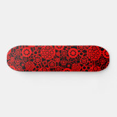 Ecosysteem - Rood op zwart Skateboard (Horizontaal)