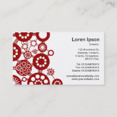 Ecosysteem - Ruby Red on White Visitekaartje (Achterkant)