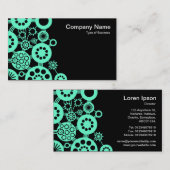 Ecosysteem - Turquoise op Black Visitekaartje (Voorkant / Achterkant)