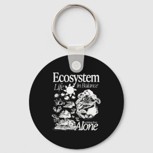 Ecosysteemleven in balans natuur kunst sleutelhanger