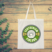 Ecotoerisme in Finland Groen Langzaam Reizen Logo Tote Bag