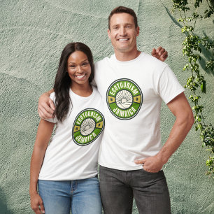 Ecotoerisme Jamaica Groen Langzaam Reizen Logo T-shirt