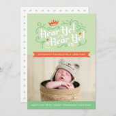 Écoute-Moi ! Écoute-Moi ! Faire-part de naissance  (Devant / Derrière)