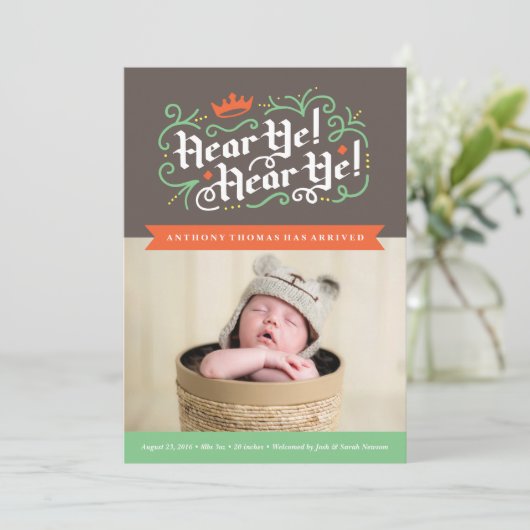 Écoute-Moi ! Écoute-Moi ! Faire-part de naissance (Debout devant)