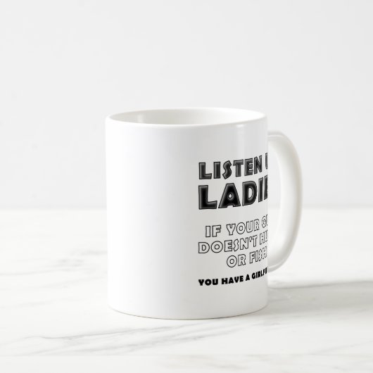 Écouter Dames Drôle Chasse Mug (Devant droit)
