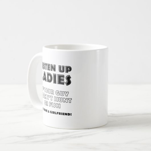 Écouter Dames Drôle Chasse Mug (Devant gauche)