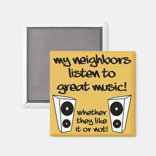 Écouter Musique Longue Drôle Aimant Fridge (Recto/Verso)