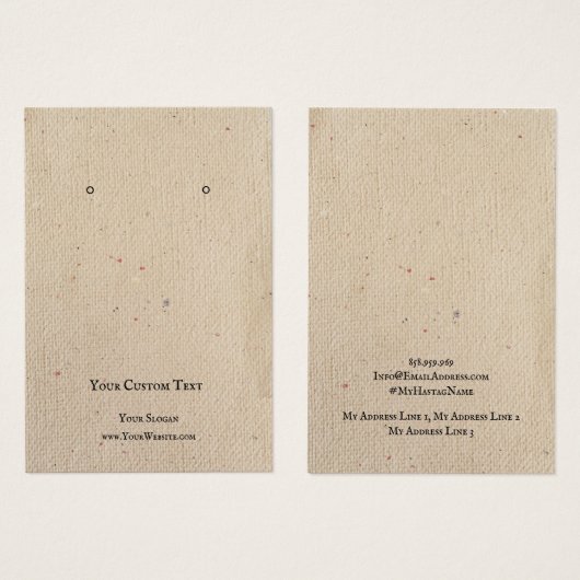 Écouter une carte d'affichage bijoux, recycler pap (Devant & derrière)