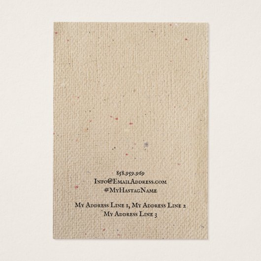 Écouter une carte d'affichage bijoux, recycler pap (Dos)