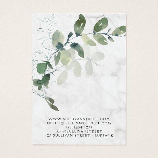 Ecoutes en marbre Eucalyptus Collier Carte d'affic (Dos)