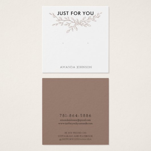 Écouteur Écouteur Carte d'affichage Branche modern (Devant & derrière)