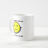 Écouteurs Arrêtent de Me Parler Drôle Mug (Devant gauche)