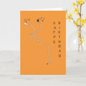 Écouteurs avec la carte de voeux de notes (Fleur jaune)