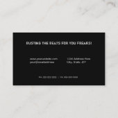 Écouteurs et éclaboussure du DJ sur des cartes de (Dos)