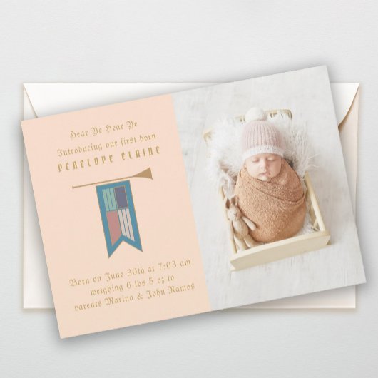 Écoutez, écoutez votre Faire-part de naissance pho