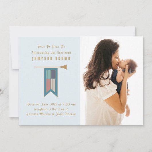 Écoutez, écoutez votre Faire-part de naissance pho (Devant)