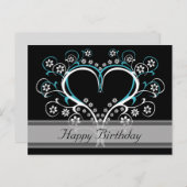 Ecoutez mes Cartes postales d'anniversaire joyeuse (Devant / Derrière)