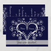 Écoutez mes invitations de mariage de coeur (Devant / Derrière)