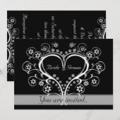 Écoutez mes invitations de mariage de coeur (Devant / Derrière)