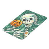 ÉCOUTEZ VOTRE CITROUILLE, HALLOWEEN SKELLY MAGNET (Côté Gauche)